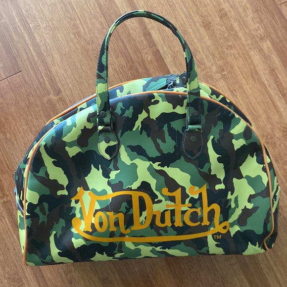 Von Dutch Bags Vintage Classic Von Dutch Camo Bowling Bag Poshmark